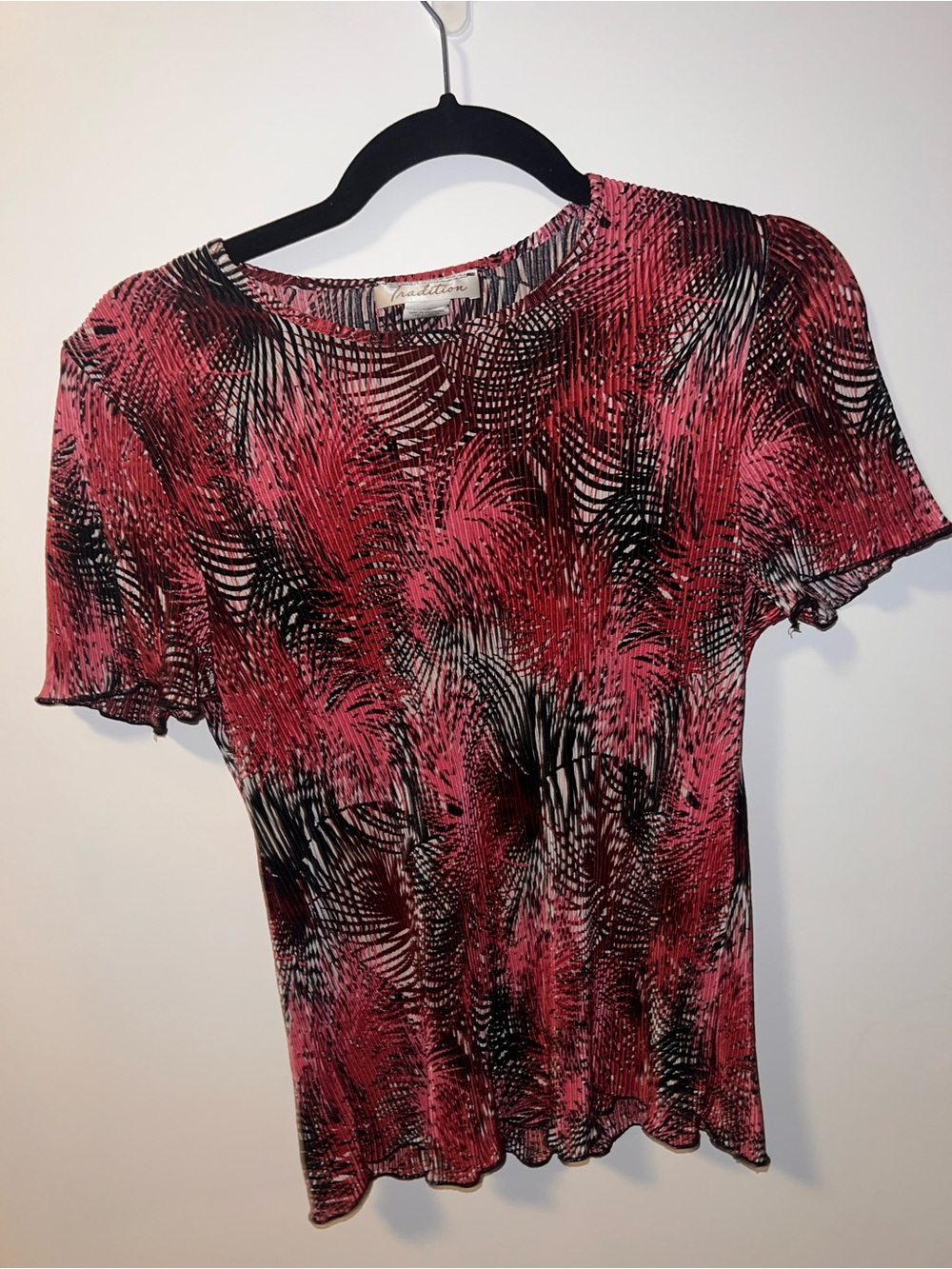 Pink Patterned Short Sleeve Tee by Tradition